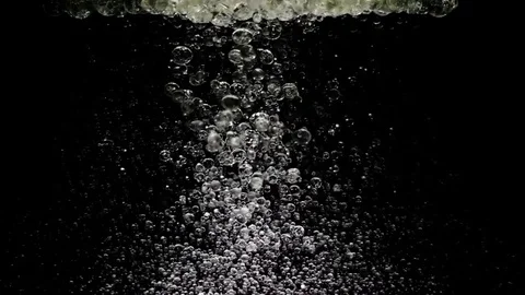 Water pouring with many bubbles Stock Footage 75813969