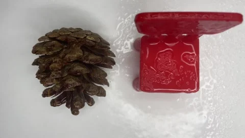 Water is pouring on the table Stock Footage 252188775