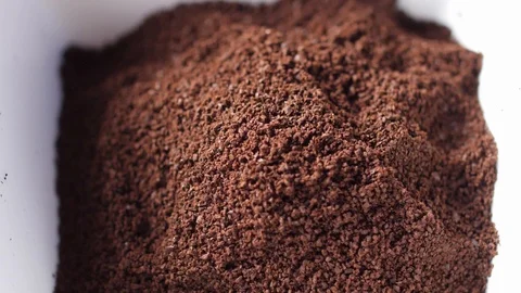 Water Pouring through Coffee Grounds Video stock 99248320