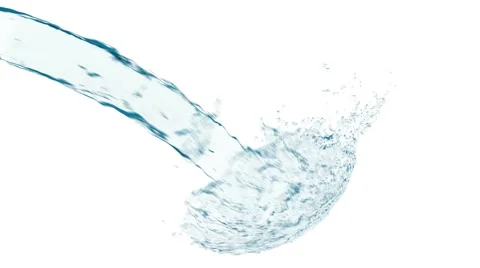 Water that pours in an invisible container. Stock Footage 64879188