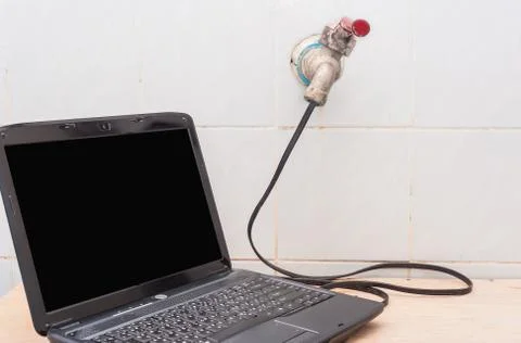 From water power into electricity, Concept Stock Photos