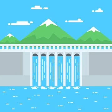 Water power illustration. Stock Illustration