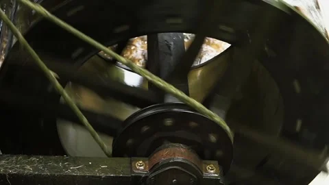 water powered rotating wheel mechanism | Stock Video | Pond5