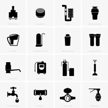 Water preparation and processing  Illustrazione stock