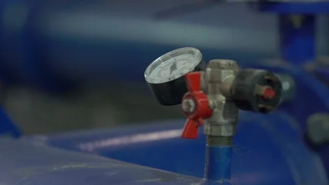 Water Pressure Meter Stock Footage 105186445
