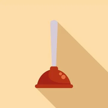 Water problem sucker icon flat vector. Broken water pipe Stock-Illustration