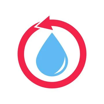 Water process icon logo design template Stock Illustration