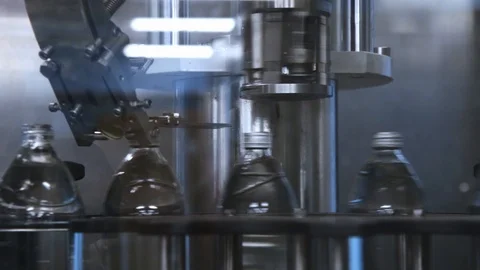 Water production line Stock Footage 122359673
