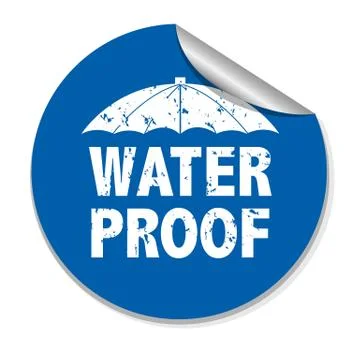 Water Proof Sticker Stock Illustration