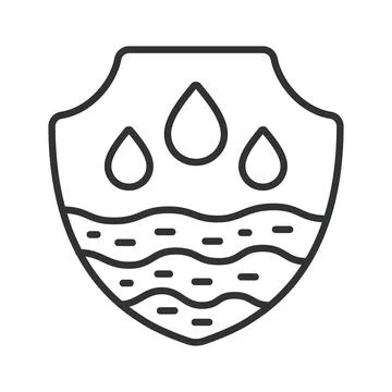 Water protection and resources icon in line design. Water protection, water Stock Illustration