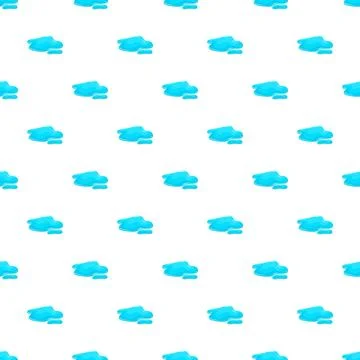 Water puddle cartoon repeating seamless pattern background 库存插图
