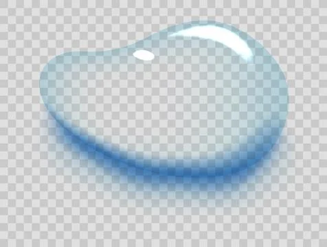 Water puddle drop. Top view liquid splashes, wet environment. Water spill or Stock Illustration