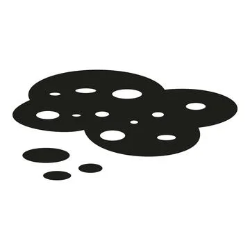 Water puddle or mud stain vector icon Stock Illustration
