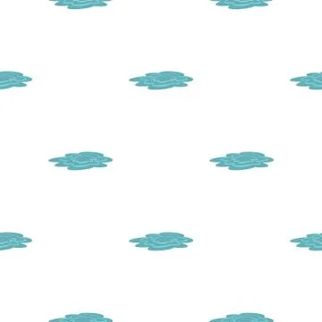 Water puddle pattern flat イラスト素材