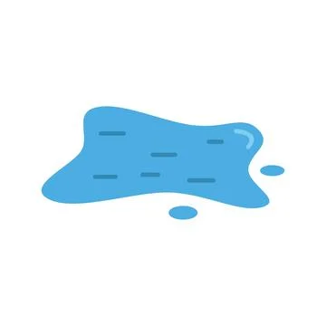 Water puddle spilling on the floor creating a mess Stock Illustration