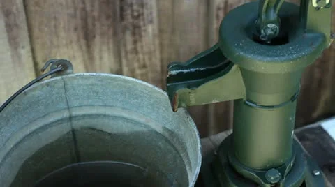 Water Pump And Pail Video stock 12110314