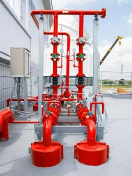 Water pump and pipe Stock Photos
