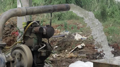 Water Pump - Efficient Pumping Solutions for Industrial Needs Stock Footage 318445297