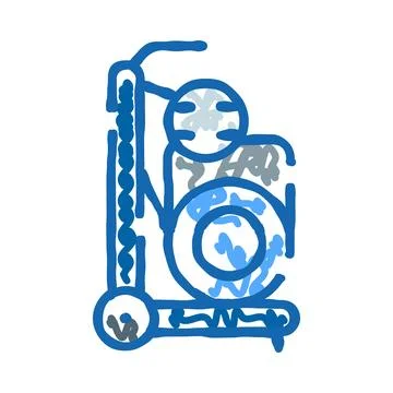 Water pump equipment moving liquid for irrigation system Stock Illustration