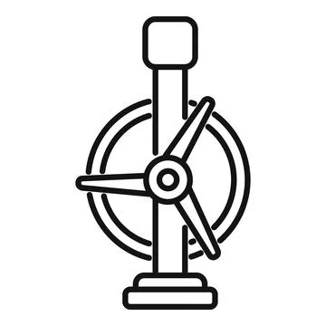 Water pump with handle rotating for extracting water from ground Illustration