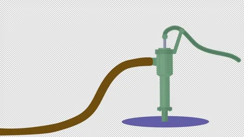 Water pump with hose. Stock Footage 311442569