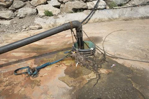 Water pump in hydraulic engineering Stock Photos