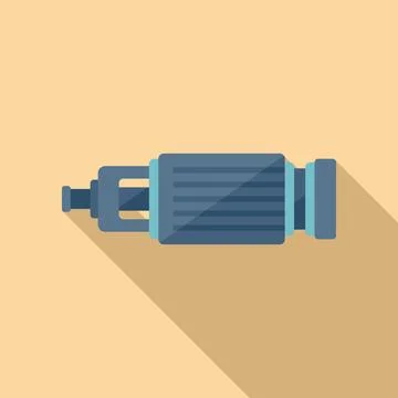 Water pump icon flat . Engine system Stock Illustration