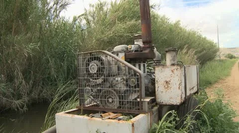 Water pump for irrigation farm Video stock 10808065
