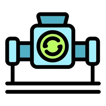 Water pump processing and managing water resources for sustainable agricultur Stock Illustration