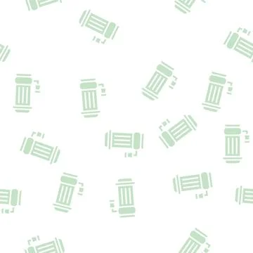 Water pump tool glyph vector seamless pattern Stock Illustration