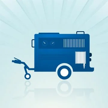 Water pump trailer Illustrazione stock