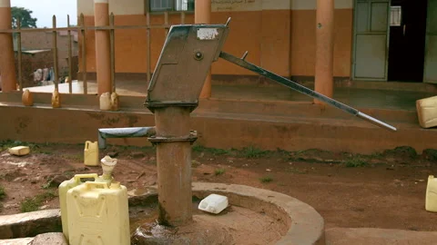 Water pump uganda Stock Footage 170865034