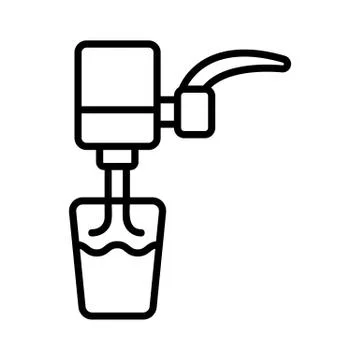 The water pump is a vector icon. Isolated contour symbol illustration 库存插图
