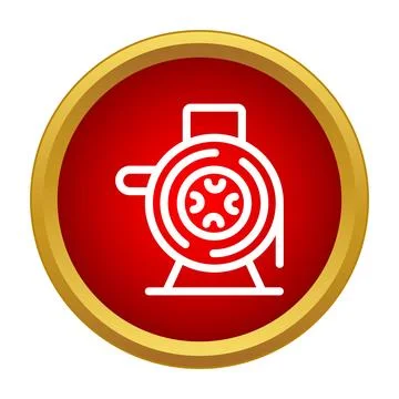 Water pump vector icon on red circle background Stock Illustration