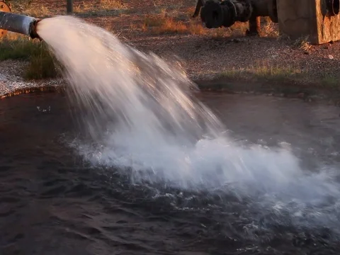 Water pumping Stock Footage 100414942
