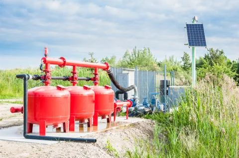 Water pumping system Stock Photos