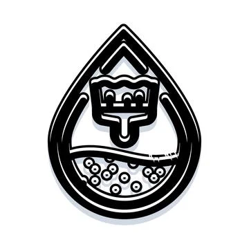 Water purification analyzing dropping liquid icon Stock Illustration