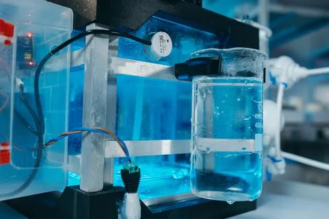 Water purification and structuring system. Laboratory. Research concept Stock Photos