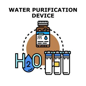 Water purification device for clean drinking supply Stock Illustration