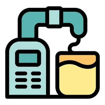 Water purification system filtering and cleaning water with control panel Stock Illustration