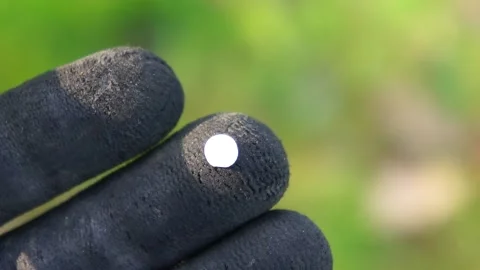 Water Purification Tablets for Safe Drinking Water in the Wilderness Stock Footage 306517544