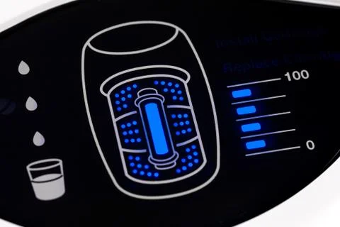 Water purifier display Stock Photos