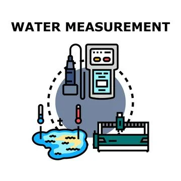 Water quality analysis and ecological laboratory testing Stock Illustration