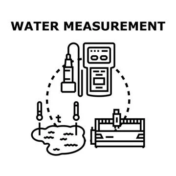 Water quality analysis and ecological laboratory testing Stock Illustration