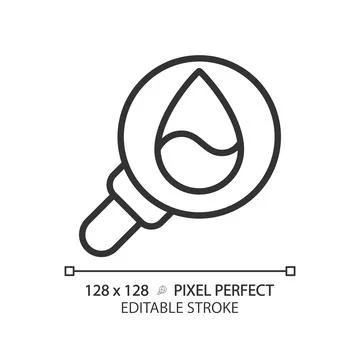 Water quality linear icon Illustrazione stock