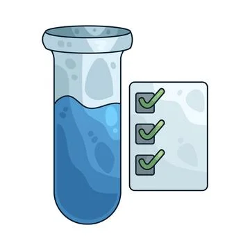 Water quality test illustration Stock Illustration