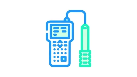 Water quality testing hydrogeologist color icon animation Stock Footage 327267377
