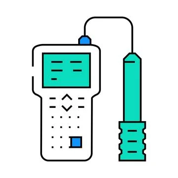 Water quality testing hydrogeologist icon color illustration Stock Illustration