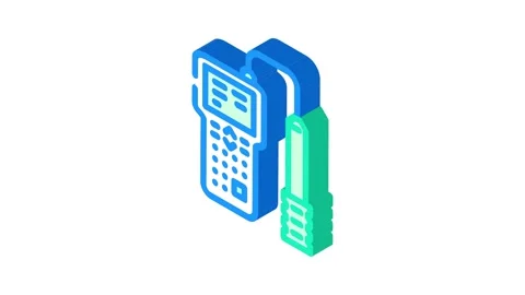 Water quality testing hydrogeologist isometric icon animation Stock Footage 327290516