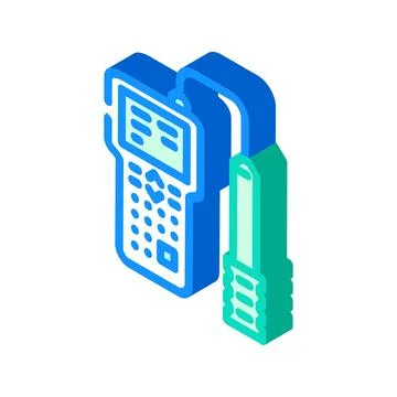 Water quality testing hydrogeologist isometric icon vector illustration 스톡 일러스트